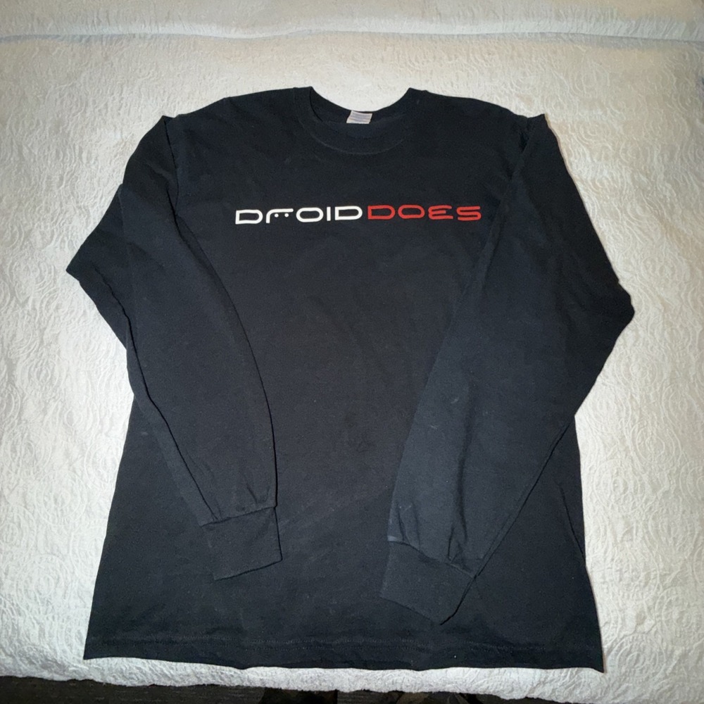 Droid Does Black Crewneck‎ Sweatshirt Graphic Print Droid Mens